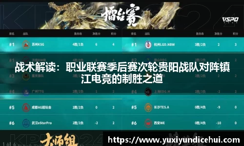 战术解读：职业联赛季后赛次轮贵阳战队对阵镇江电竞的制胜之道